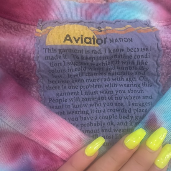 Aviator Nation tye dye crew neck/hoodie - Picture 3 of 6